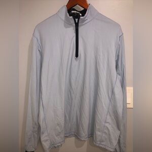 Greyson 1/4 Zip Tate Pullover Light Blue Wolf Italian Golf Jacket L